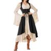 Women's Long Sleeve Dress Fall Casual T Shirt Loose Fit Pleated Front Dresses With Pockets