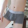 Men Casual Underwear Mid-rise Letter Plaid Print Patchwork Design Shorts Briefs 3D U-convex High Elasticity Panties