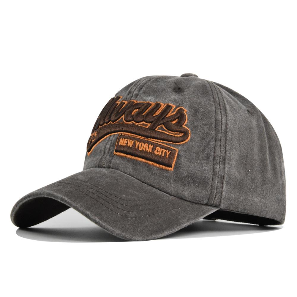 3D Embroidered Vintage Baseball Cap - Unisex Washed Sun Hat with Duckbill Design