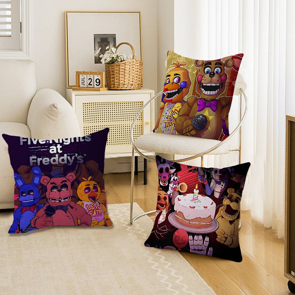 F-Fnaf Five-Nights-At-Freddys Personalized Pillow Cover Kids Bedroom Wild Party Decor Pillowcase Kid Birthday Shower Gift