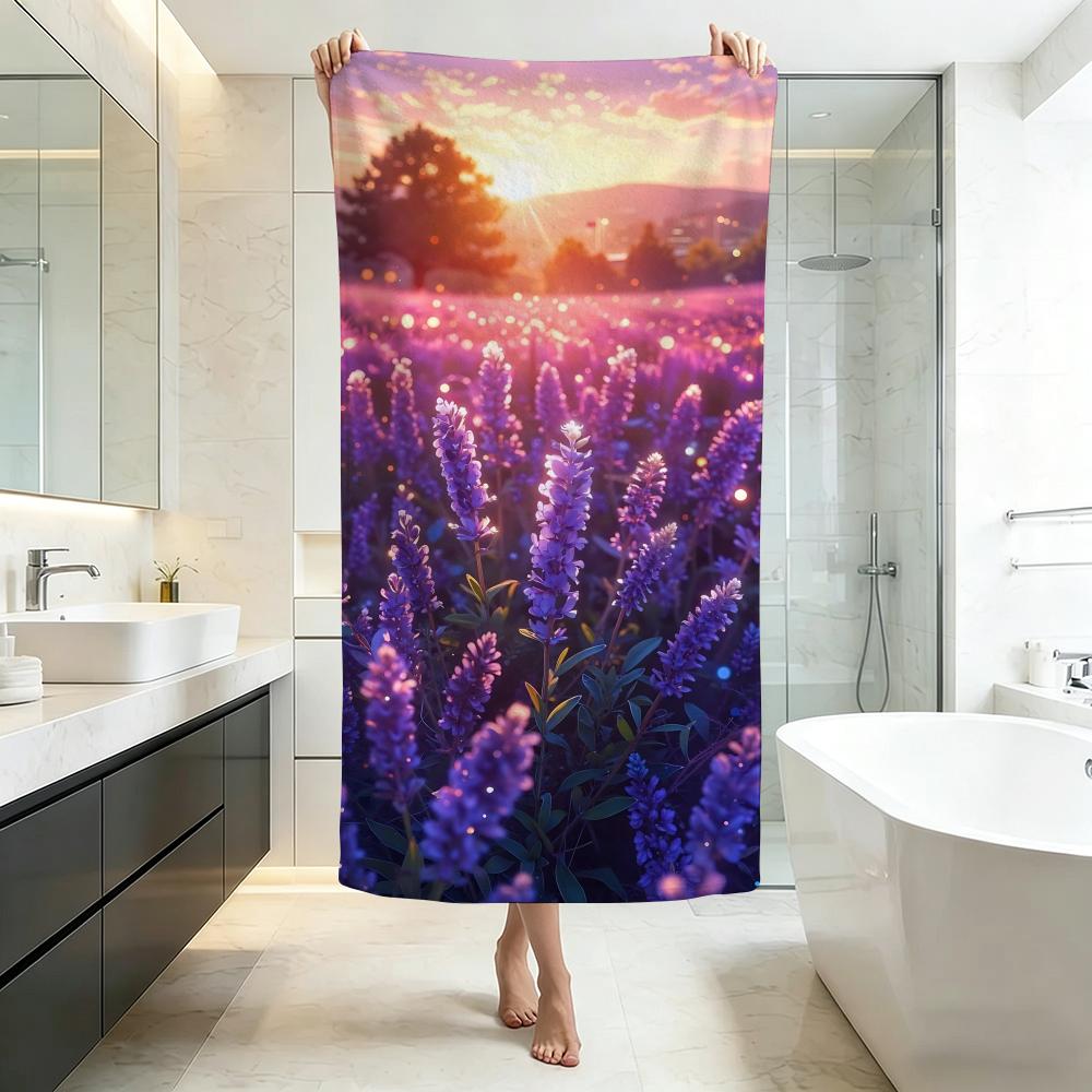 Provence Lavender Towel Five-Star Hotel Quality Eco-Friendly Ultra Soft Thick Towels & Beach Towels