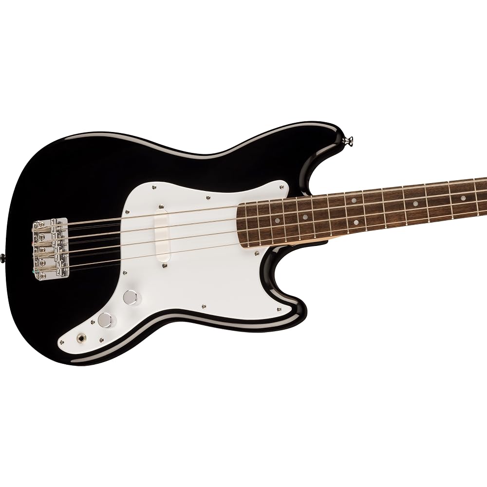 Squier by Fender Squier Sonic™ Bronco™ Bass, Laurel Fingerboard, White Pickguard, Black with Soft...