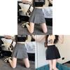Polyester Pleated Mini Skirt For Women With High Waist And Tie Detail For Casual Summer Wear