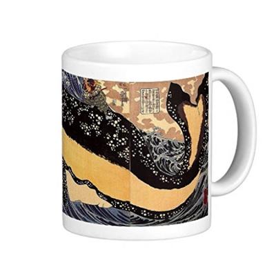 Utagawa Musashi Mata a Caneca de Foto Caneca "Miyamoto Baleia" de Kuniyoshi (Série Ukiyo-e)