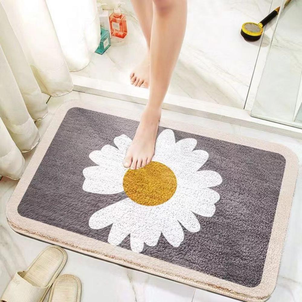2 Stück Badezimmer Saugfähige Bodenmatte Toilettentür Rutschfeste Matte Haushalt Fußmatte Türteppich