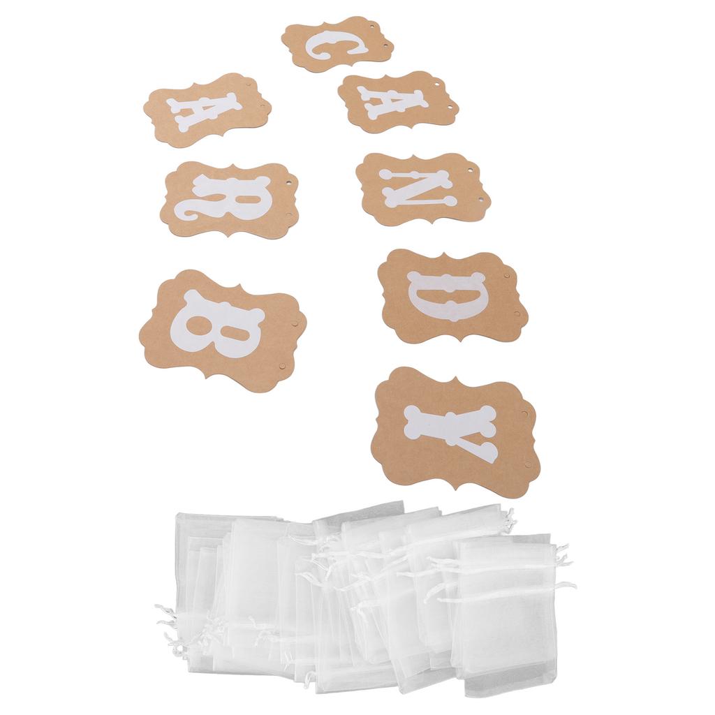 Dessert Buffet Decoration Clear Printing Paper Banners Graduation Candy Bar Decor for Entrance