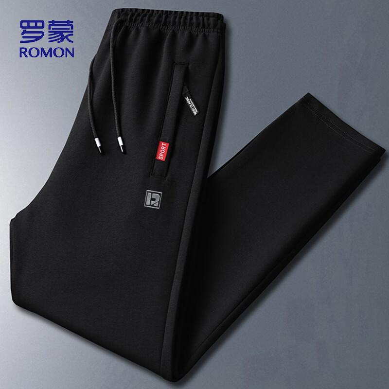 ROMON Men's Casual Straight-Leg Warm Sweatpants T1053