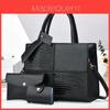Pu Tote Bag For Women With Splicing Design And Tophandle For Daily Use