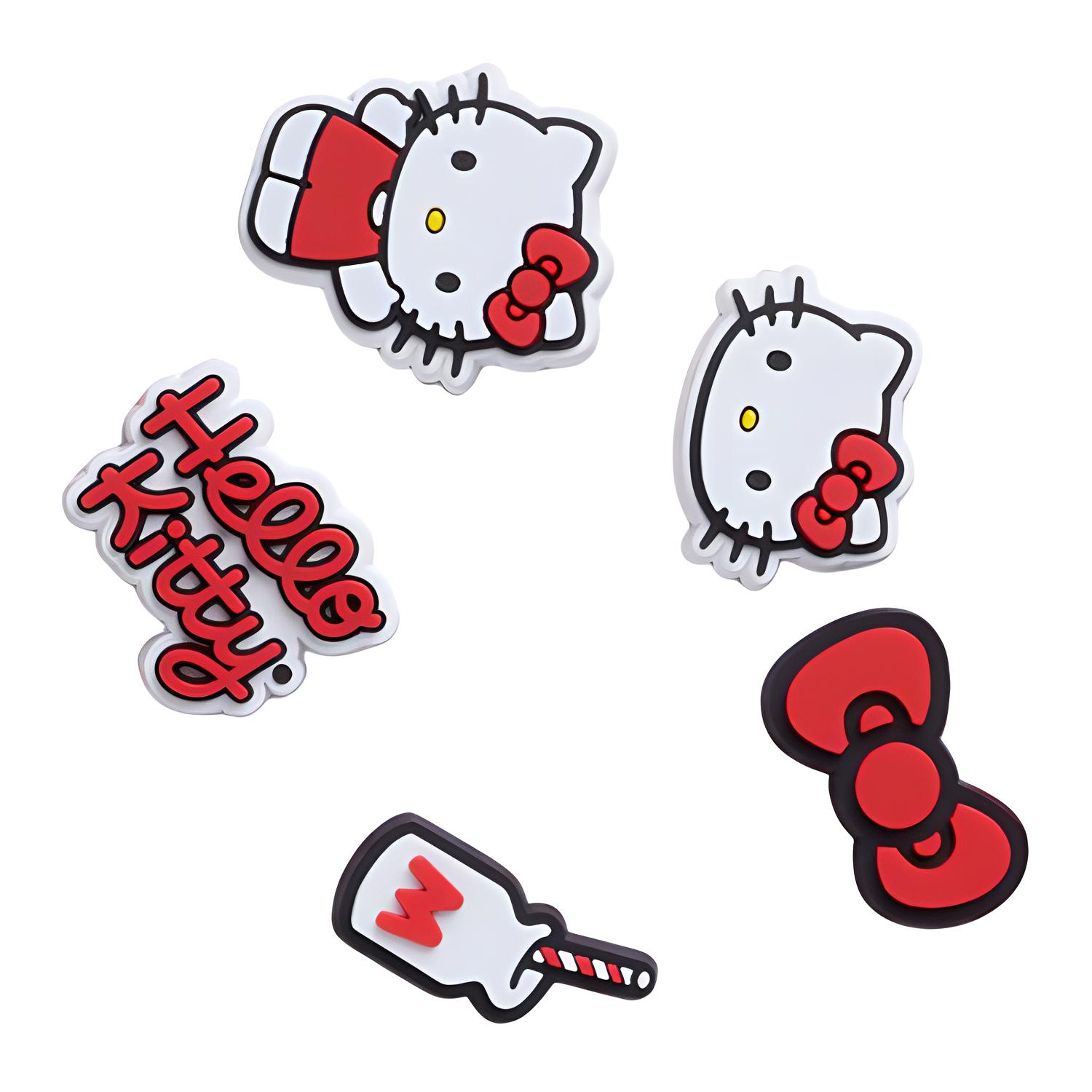 

Crocs Hello Kitty Five-Piece PVC Shoe Flower Unisex Couple Red F красный