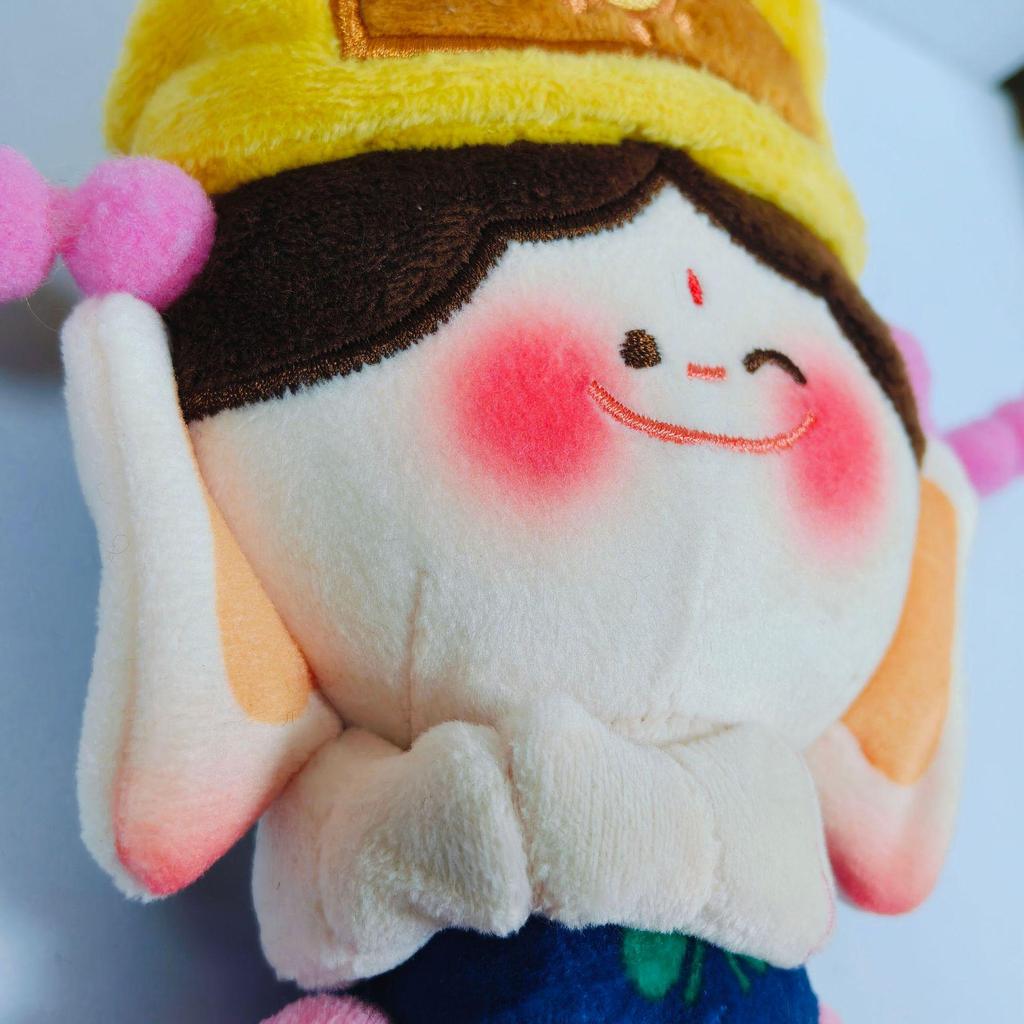 Yungang Grottoes Buddha Companion Lotus Plush Keychain