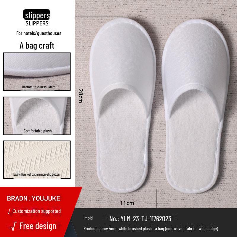 Disposable Non-Slip Slippers for Hotels, Homestays, and Spas