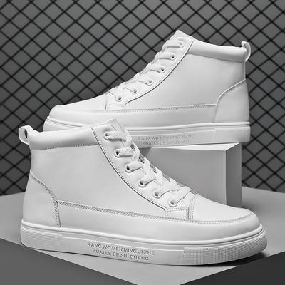 Modne buty sportowe dla par Skórzane codzienne sneakersy na platformie dla kobiet Wysokie buty męskie