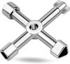4-Way Universal Wrench - ZEMINPEOEL - 4 In 1 - Zinc Alloy - Multifunction (square/triangle/button) - Rustproof