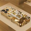 Crown Print Patterned Tempered Glass Design for iPhone16 17 Pro Max 15 14 13 12 11 ProMax Phone Case Camera Cover Shockproof H