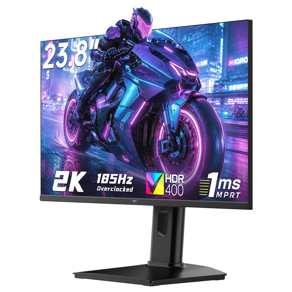 KTC H24T7 23,8 İnç Hızlı IPS Oyun Monitörü, 2K QHD 2560x1440, 185Hz Hız Aşırtmalı, 1ms MPRT, HDR400, FreeSync ve G-Sync Uyumlu, Düşük Mavi Işık