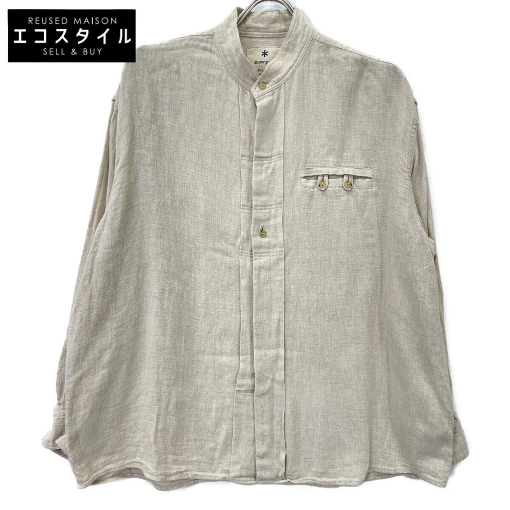 snowpeak Ivory linen cotton shirt tops S off whiteUsed