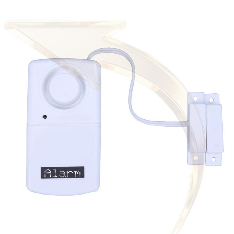Mini Window Magnetic Alarm System Battery Powered Sticky Security Alarm Sensor Loud Voice Easy Installation for Factory Company