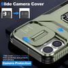 For iPhone 16 Case Camshield Kickstand TPU+PC Anti-Slip Phone Cover