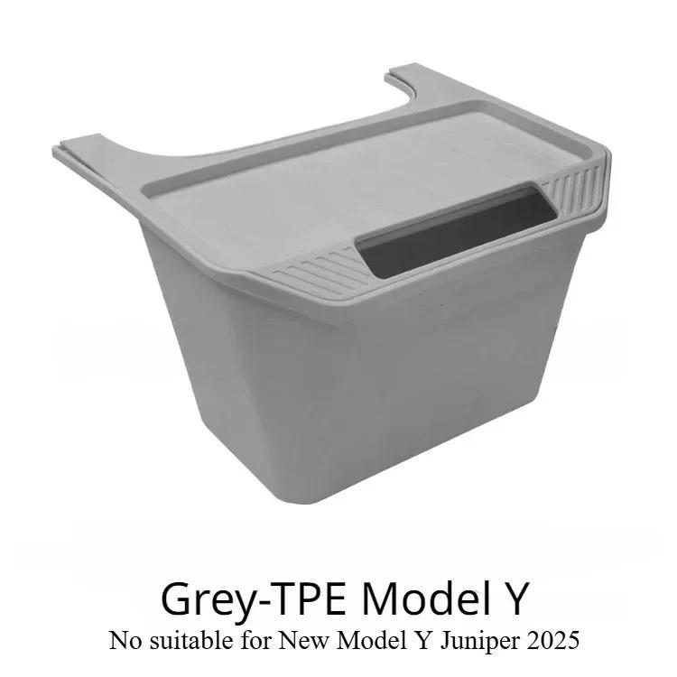 For Tesla Model Y 2025-2025 Accessories Rear Seat Storage Box Organizer Center Console Bins Backseat Garbage Can Under Seat