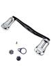 Replacement Baitcasting Reel Double Handle Assembly for and Bluefish Customizable Knob, Lightweight, Universal, Required, Sea, River, Fishing,