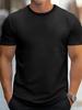Mens Modal Short Sleeve Solid Color T-shirt Casual Classic Shirt Top