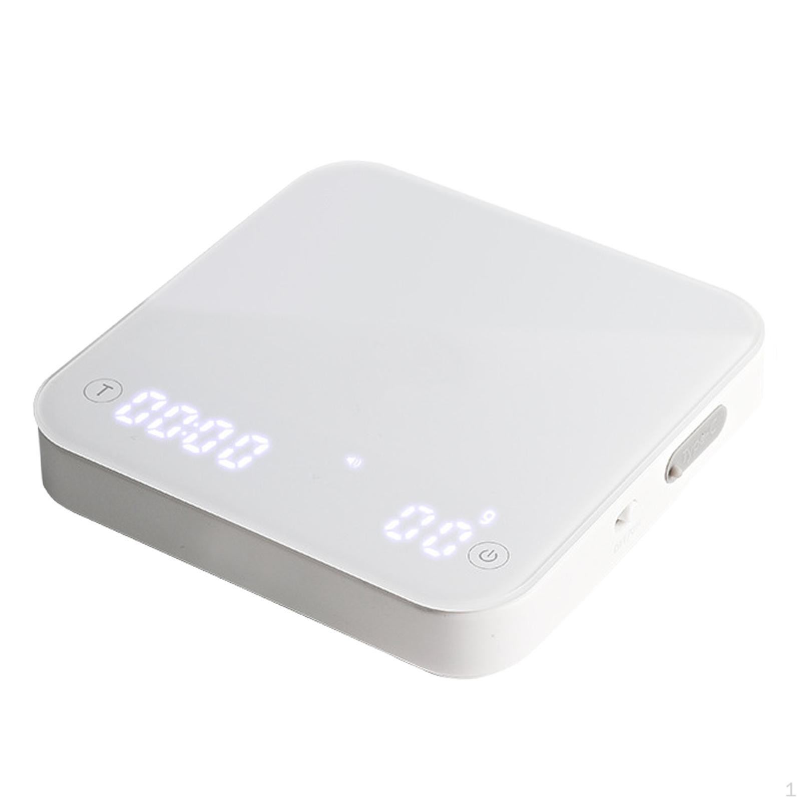 

Цифровые весы для кофе с таймером для эспрессо, многофункциональные водонепроницаемые весы белый