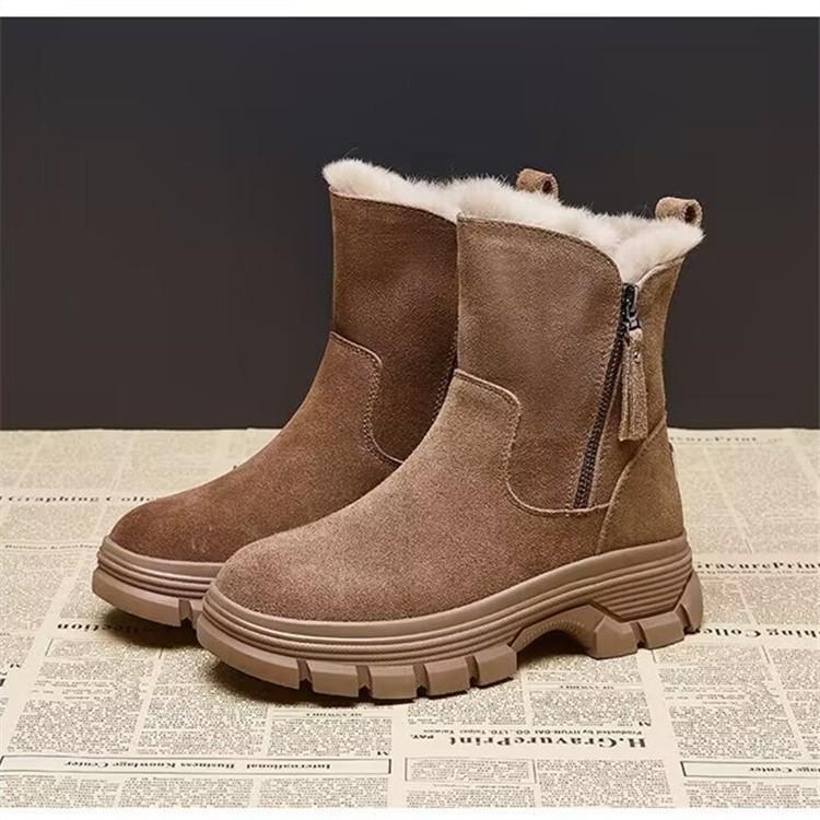 Warm snow boots women's 2025 autumn and winter new velvet Martin boots short boots thickened cotton boots non-slip boots thin boots
