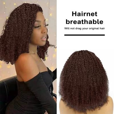 Short Bob Lace Frontal African Wig Women Small Curly Medium Length Wig Short Curly Fake Hair Head Cover