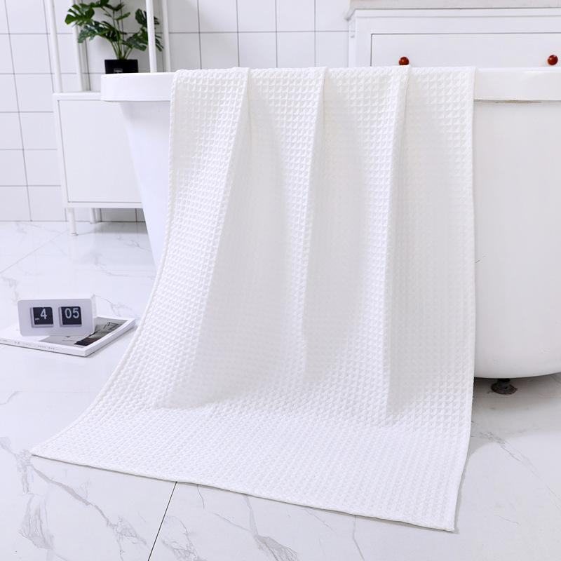 Waffle bath towel pure cotton absorbent quick drying wool