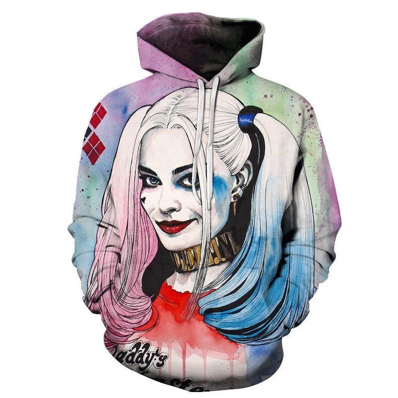 Suicide Squad 2 Harley Quinn 3D Hettegenser Jakke Hold Deg Kul Og Moteriktig I Dette Superheltkostymet