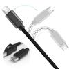 Câble Micro USB - PROSHOP - 1M - Nylon Noir - Compatible Android - Connecteur Micro USB