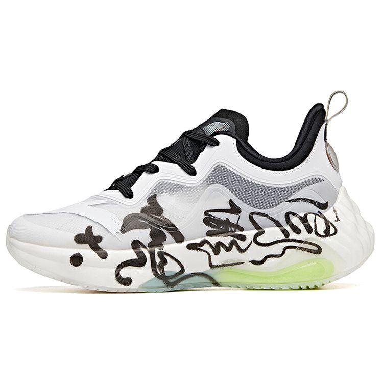 Anta Star Peak Series Ink Rhythm Flying White Low Top Running Shoes Men Running Shoes Black 112035518A-2 42