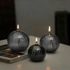 Set of 3 Modern Simple Striped Refillable Glass Oil Lamps Refillable Glass Lantern Nordic Style Home Decoration Accessories