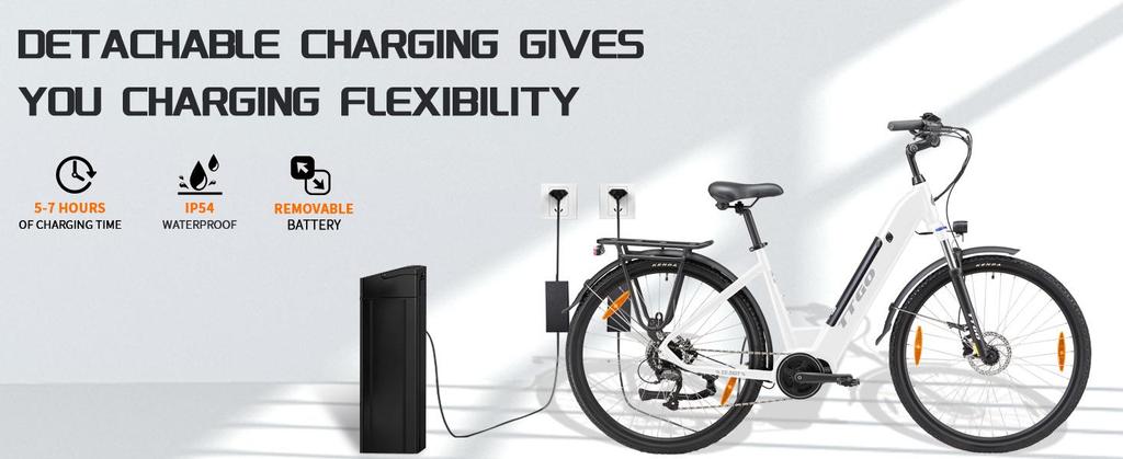 TTGO ZZ-28ST Electric Bike 250W Mid Drive Motor 36V20Ah Battery 700C*45C Tire 25km/h Max Speed 110-130km Max Range Shimano 9-Speed