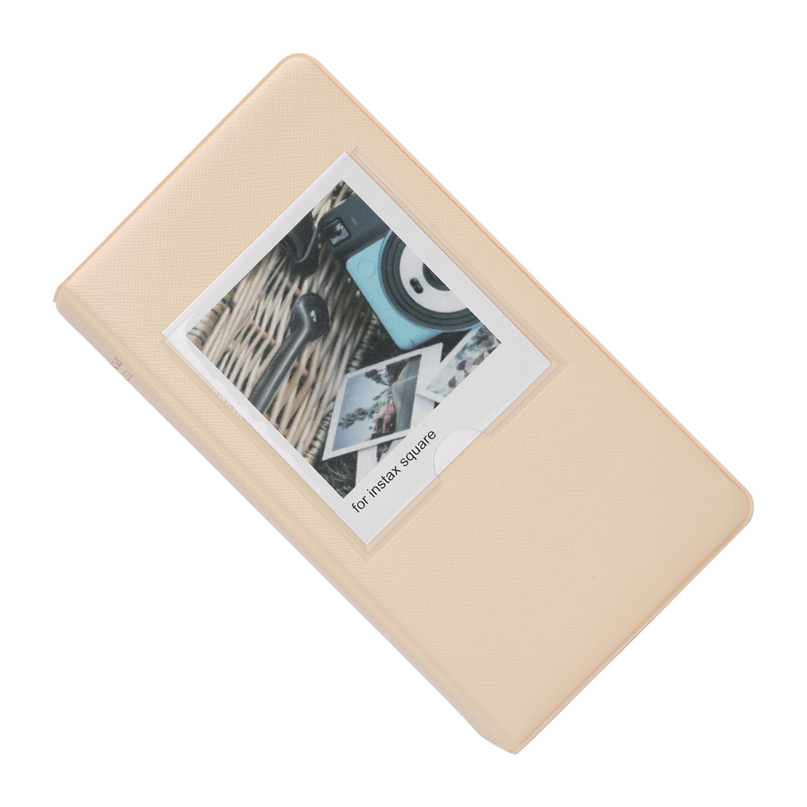 

3 Inch PVC Cover Photo Album 64 Pockets Collect Name Card Holder for SQ20 SQ10 SQ6 SP‑3 бежевый