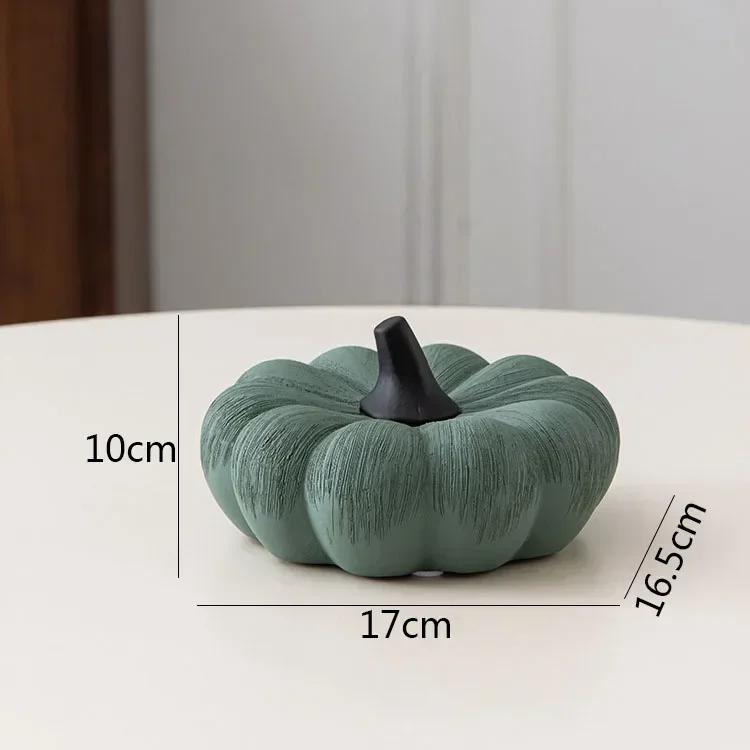 Creative Pumpkin Sculpture Ornaments Ceramic Crafts Desktop Fruit Statues Living Room Figurines Home Decoration Ornaments