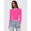 New Versatile Women'S Long Style Sexy Casual Fashionable Comfortable High-End T-Shirt Top Base Shirt