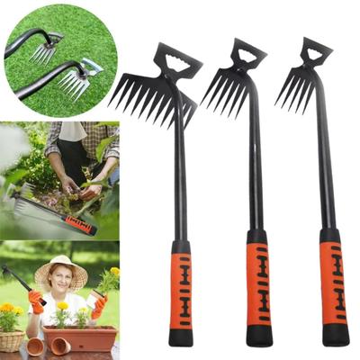 Weed Puller Tool with Ergonomic Non-Slip Handle 5 Teeth Design Easy To Clean Multifunctional Weed Remover Soil Loosening Tool