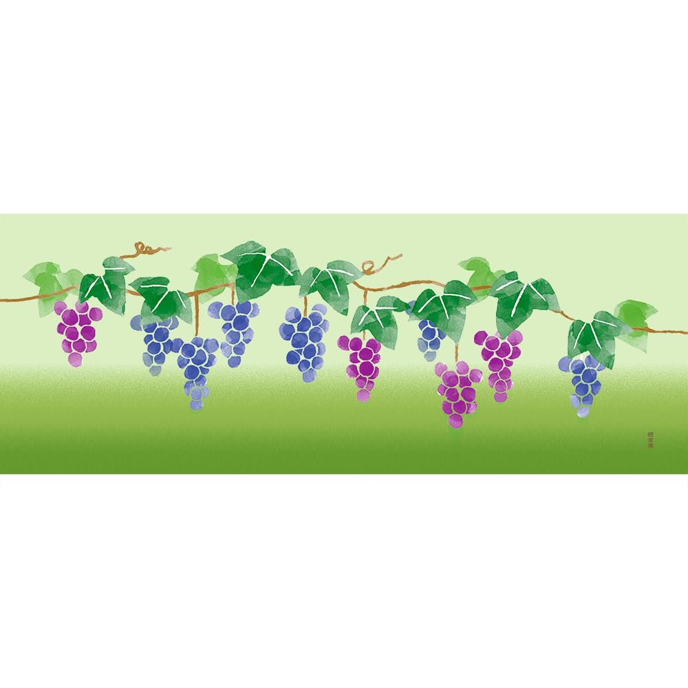 Hamamonyo Illustrated Hand Towel of "Scent Grapes"