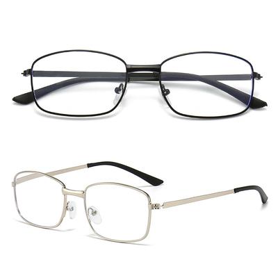 Men's Reading Glasses +1.0 +1.5+2.0+2.5+3.0+3.5+4.0 Anti Blue Presbyopic Glasses Black Metal Frame Prescription Glasses