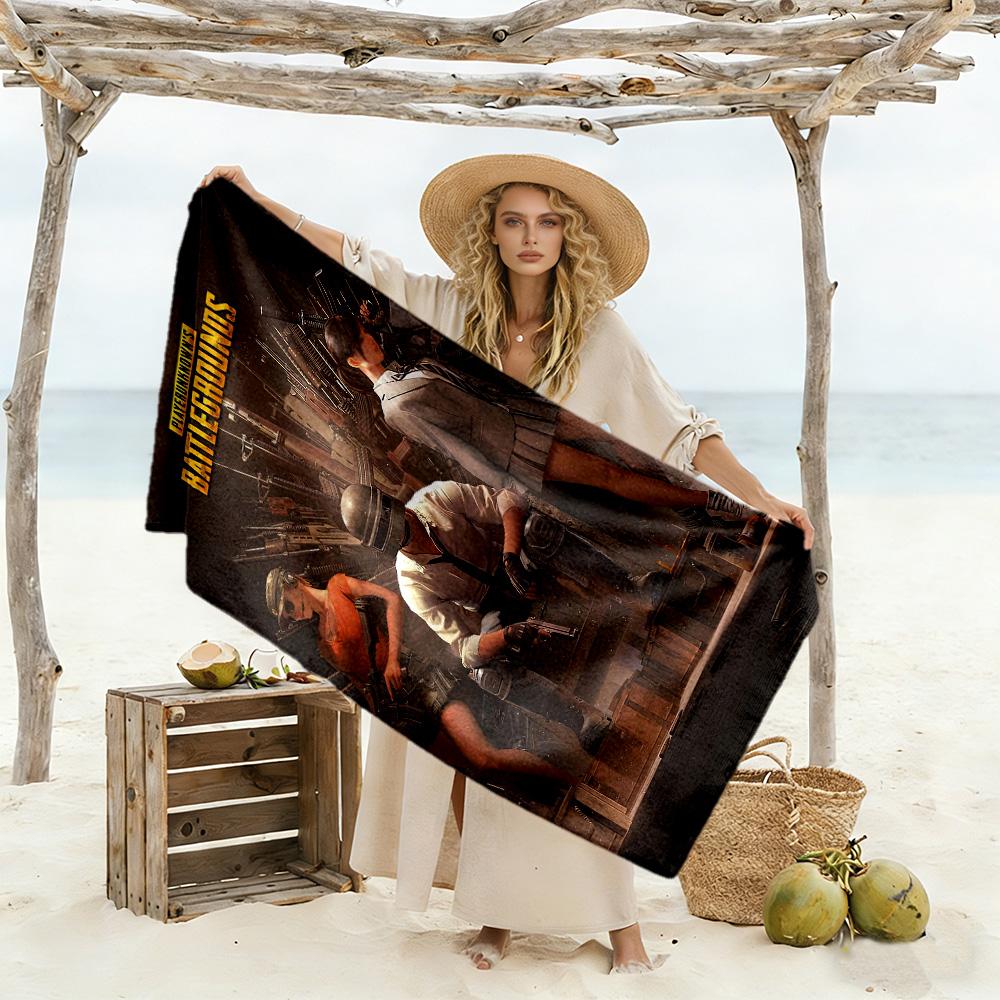 Pubg Mobile Beach Towel Super Soft Microfiber Quickdry Fabric Comfortable Lightweight Suitable for Swimming, Gym, Camping, Yoga Vacation