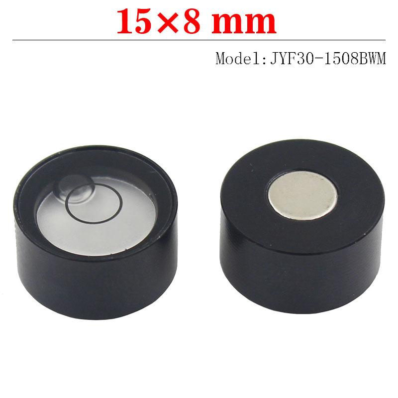 15*8MM Mini Pocket Horizontal Bubble Metal Round Spirit Level Bullseye Bead for Electronic Scale Magnetic Available 1PCS