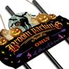 Halloween Witch Parking Space Parking Sign Hanging Festival Decoration Wooden Pendant.