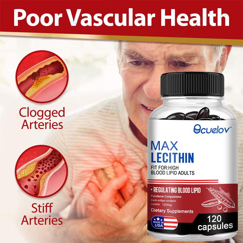 Max Lecithin 1200mg Weichkapseln Diätetische Nährstoffmischung Gentechnikfrei Sojabasis 120 Stück