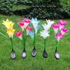 Solar Simulation Lily Flower Outdoor Courtyard Garden Villa Decoration Night Light Home Lawn Floor Lamp
