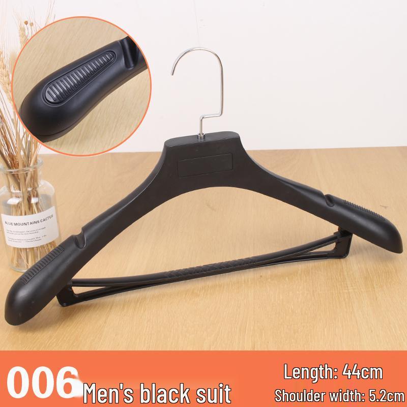 Wide Shoulder Seamless Plastic Suit Hanger Set - Ideal for Clothing Stores