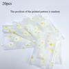 20 Daisy patterned frosted plastic zipper bags