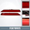 ABSOPRO Rear Bumper Fog Brake and Tail Lights Red Compatible with Suzuki Forster Red Set of 2 Reflectors, (84281SC010, 84281SC000), LEDs, (2009-2018),