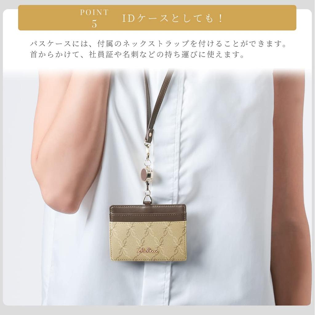 CLELIA Belle Series Pass Case for Women with Reel and Neck Strap, Employee ID Card Case, ID Card Holder [CL-18031] (Mysterious Blue)