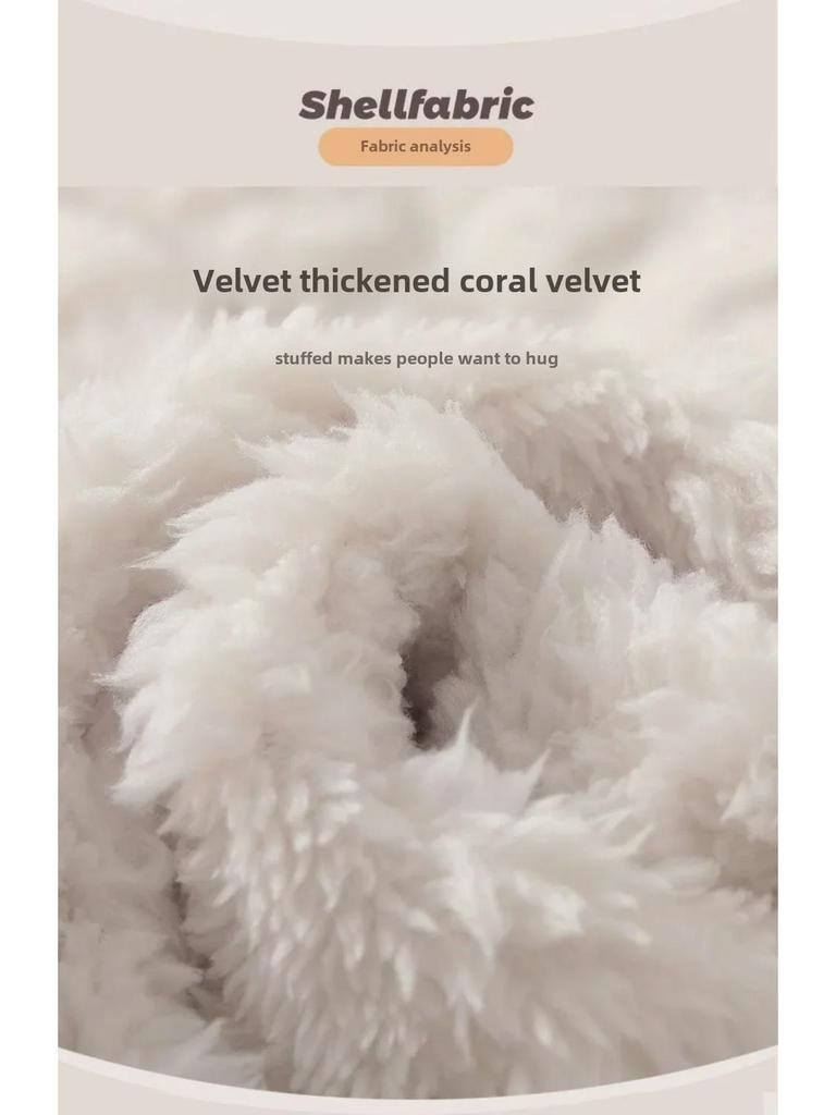 Women's Winter Velvet Thick Pajama Set - Long Sleeve, Cozy, Plus Velvet, Home Suit